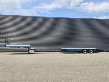 SEMI TRAILER / EXTENDABLE / 2 X STEERING AXLE / WHEEL WELL / RAD MULDE